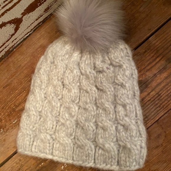 Anthropologie Chunky Knit Pom Beanie - Picture 4 of 4